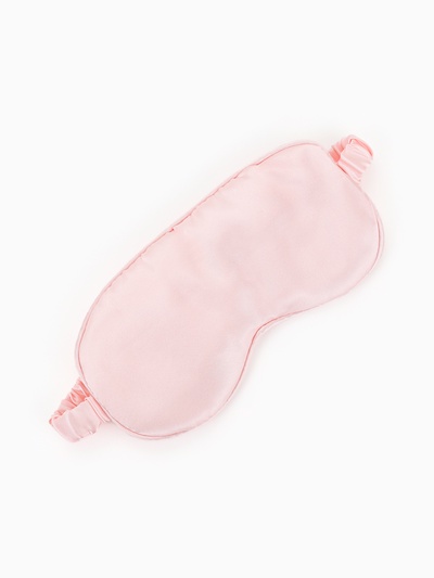 Маска для сна «ШЁЛК», 20×10.5 см, резинка одинарная, розовая