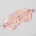 Маска для сна «ШЁЛК», 20 × 10,5 см, резинка одинарная, цвет розовый - фото 6747660