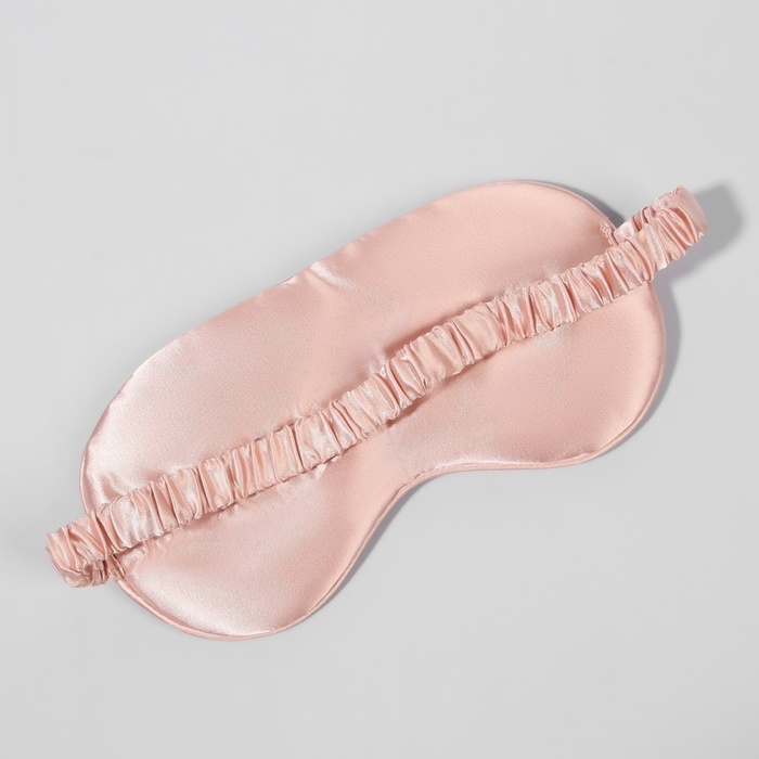 Маска для сна «ШЁЛК», 20 × 10,5 см, резинка одинарная, цвет розовый - фото 1911837286