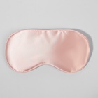 Маска для сна «ШЁЛК», 20 × 10,5 см, резинка одинарная, цвет розовый - фото 6747661