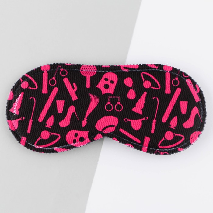 Маска для сна SVOBODA VOLI «БДСМ», 19,3 х 9,5 см, чёрная - Фото 1