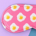 Маска для сна SVOBODA VOLI «Яичница», 19,3 х 9,5 см, розовая - Фото 2