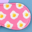 Маска для сна SVOBODA VOLI «Яичница», 19,3 х 9,5 см, розовая - Фото 3