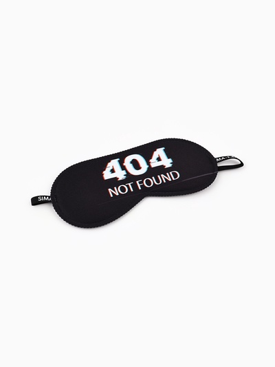 Маска для сна Not found, 19.3×9.5 см, чёрная