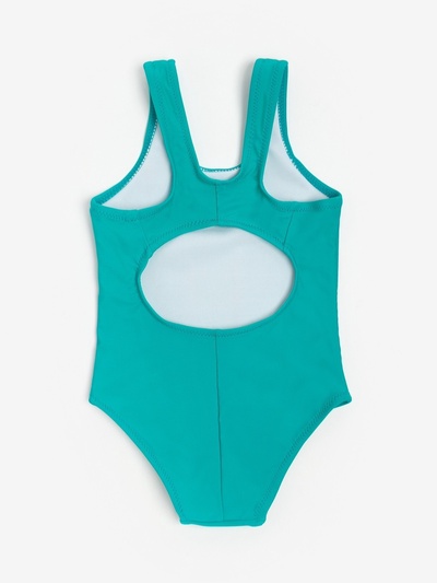 Купальник для девочки слитный MINAKU: Swim Collection, зелёный, рост 110-116 см