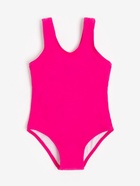 Купальник для девочки слитный MINAKU: Swim Collection, розовый, рост 134-140 см - Фото 6