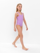 Купальник для девочки слитный MINAKU: Swim Collection, сиреневый, рост 110-116 см - Фото 5