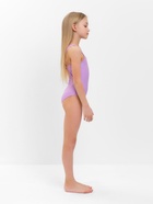 Купальник для девочки слитный MINAKU: Swim Collection, сиреневый, рост 122-128 см - Фото 3