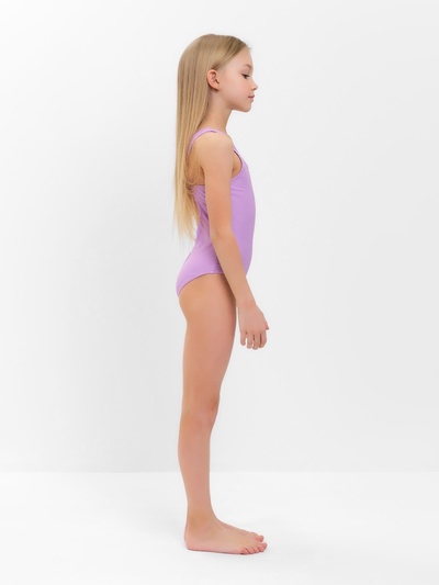 Купальник для девочки слитный MINAKU: Swim Collection, сиреневый, рост 122-128 см