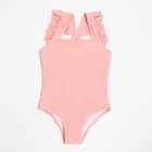 Купальник для девочки слитный MINAKU, с оборками, цвет пудровый, рост 140-146 см 9136813