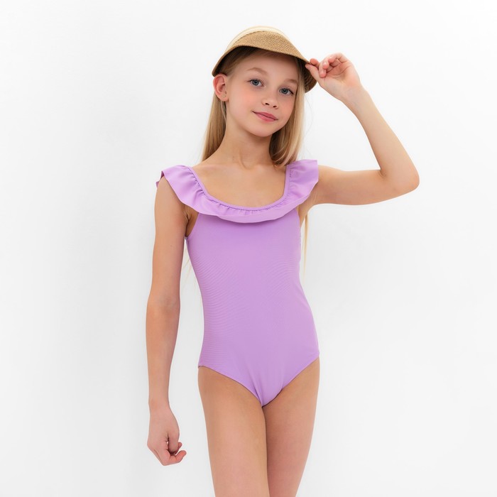 Купальник слитный детский MINAKU, сиреневый, рост 140-146 см
