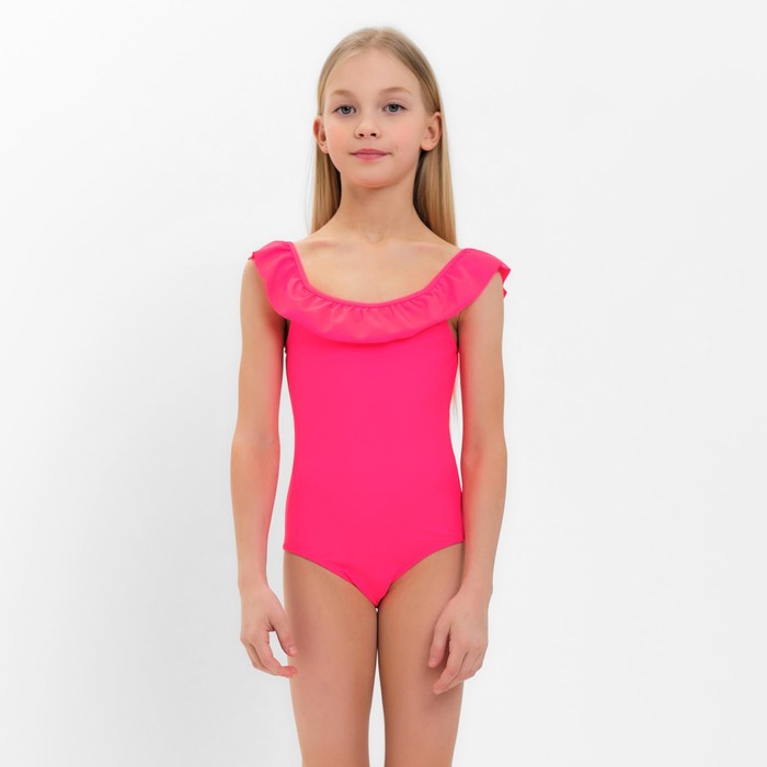 Купальник слитный детский MINAKU цвет розовый, рост 122-128 - Фото 1