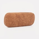 Футляр для очков на хлопушке, длина 16 см, цвет коричневый - фото 23068119