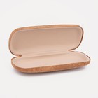 Футляр для очков на хлопушке, длина 16 см, цвет коричневый - фото 23068120