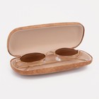 Футляр для очков на хлопушке, длина 16 см, цвет коричневый - фото 23068121