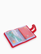 Визитница на кнопке, 24 карты, однотонная, красная - Фото 5