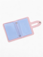 Визитница на кнопке, 24 карты, однотонная, розовая - Фото 4