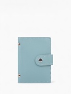 Визитница на кнопке, 26 карт, однотонная, бирюзовая - Фото 4