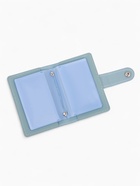 Визитница на кнопке, 26 карт, однотонная, бирюзовая - Фото 2