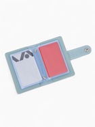 Визитница на кнопке, 26 карт, однотонная, бирюзовая - Фото 3