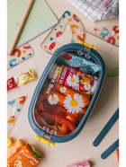 Ланч-бокс в школу, контейнер для еды, 850 мл, с приборами, 22.5×12.5×7 см, пластик, синий - Фото 9