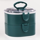 Ланч - бокс с отделениями, контейнер для еды «Антрима», 1.85 л, с ложкой, 2 уровня, 17×15 см, пластик, зелёный - Фото 4