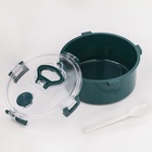 Ланч - бокс в школу, контейнер для еды «Антрима», 1.1 л, с ложкой, 17.5×17.5×8.5 см, пластик, зелёный - Фото 6