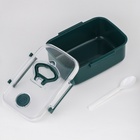 Ланч - бокс в школу, контейнер для еды «Антрима», 1.15 л, с ложкой, 18.5×14.5×7.7 см, пластик, зелёный - Фото 5