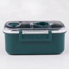 Ланч - бокс в школу, контейнер для еды «Антрима», 1.15 л, с ложкой, 18.5×14.5×7.7 см, пластик, зелёный - Фото 3