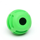 Мяч рифленый "Полосатик", TPR, 6 см, зелёный - Фото 2