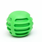 Мяч рифленый "Полосатик", TPR, 6 см, зелёный - Фото 3
