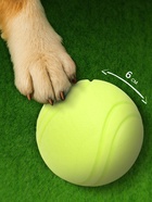 Мячик цельнолитой прыгучий, TPR, 6 см, жёлтый - Фото 2