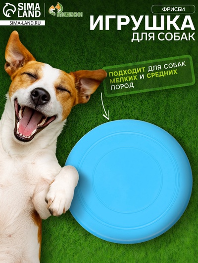 Фрисби, TPR, 14.5 см, голубая