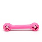 Игрушка жевательная "Вкусная кость" с отверстиями для лакомств, TPR, 11 см, розовая - Фото 5