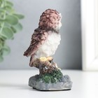 Сувенир полистоун "Лесной филин у цветов" 4,3х5,5х8,5 см - фото 21901944
