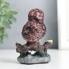 Сувенир полистоун "Лесной филин у цветов" 4,3х5,5х8,5 см - фото 21901945