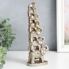Сувенир полистоун "Семь слонов в пирамиде" серебро 5,5х9х24 см - Фото 3