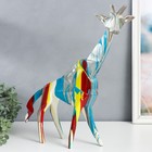 Сувенир полистоун "Любопытный жираф" подтёки краски 12х40х49 см - Фото 1