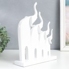 Сувенир полистоун "Четыре слона" белый 7х24х32 см - фото 21902074