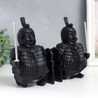 Сувенир полистоун "Терракотовый воин с мечом и щитом" набор 2 шт чёрный 9х13х20 см 9212118 - фото 14101888