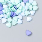 Декор для творчества пластик "Сердечки в голубых тонах" набор 100 шт 0,6х0,6 см - Фото 3