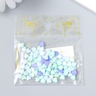 Декор для творчества пластик "Сердечки в голубых тонах" набор 100 шт 0,6х0,6 см - Фото 4