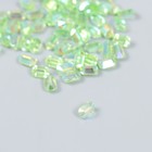 Декор для творчества пластик "Вытянутый кристаллик" набор 60 шт зелёный 0,8х0,6 см - Фото 1