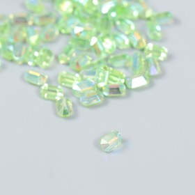 Декор для творчества пластик "Вытянутый кристаллик" набор 60 шт зелёный 0,8х0,6 см