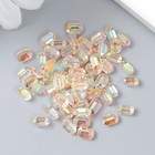 Декор для творчества пластик "Вытянутый кристаллик" набор 60 шт розовый 0,8х0,6 см - фото 6748219