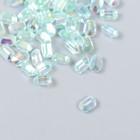 Декор для творчества пластик "Вытянутый кристаллик" набор 60 шт бирюза 0,8х0,6 см - фото 17670555