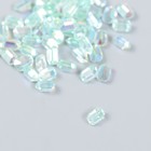 Декор для творчества пластик "Вытянутый кристаллик" набор 60 шт бирюза 0,8х0,6 см - фото 6748222