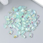 Декор для творчества пластик "Вытянутый кристаллик" набор 60 шт бирюза 0,8х0,6 см - Фото 3