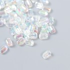Декор для творчества пластик "Вытянутый кристаллик" набор 60 шт белый 0,8х0,6 см - фото 6748226