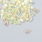 Декор для творчества пластик "Вытянутый кристаллик" набор 60 шт жёлтый 0,8х0,6 см - фото 6748230